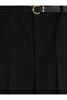 Black Women's Trousers with Belt - 2