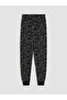 Black Patterned Boys' Pajama Bottoms 2-Piece - 2
