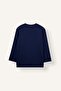 Regular Fit Crew Neck Front Stitching Detailed Long Sleeve Tunic Basic Sweatshirt I4194Ax26Au - 2
