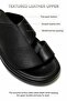 Premium Textured Leather Footwear with Cross Strap Design - 4