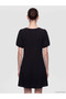 Black V-Neck A-Line Mini Dress - 4