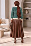 Polo Collar Patterned Stylish Hijab Knitwear Sweater - 4
