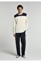 Relaxed Fit Mid-Waist Wide Leg Men's Navy Blue Trousers