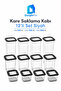 Square Storage Container Set of 12 Black 650/1300/1900 ml
