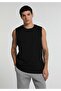 Regular Fit Men's Black Undershirt