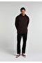 Relaxed Fit Hooded Plain Men's Purple Sweatshirt - 3