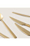 Destina 18 Piece Dinner Fork Spoon Knife Set Shiny Gold - 4