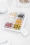 Acrylic White 6-Piece Breakfast Set with Lid & Storage Container (Not Glass)