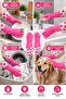 Size L Long Sleeve Waterproof Floral Pattern Silicone Kitchen and Bathroom Cleaning Gloves - 2