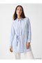 Özmarka New Season Blue Striped Women's Shirt Tunic