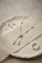 Brass Silver Color Zircon Stone Star Model Women's Necklace