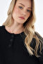 Tulip Embroidered Knitwear Tunic Black - 7