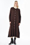 Long Knitwear Cardigan Dark Brown - 2