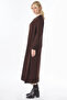 Long Knitwear Cardigan Dark Brown - 3