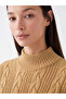 Half Turtleneck Patterned Women's Knitwear Tunic - 3