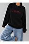 Yan Yana Kapler Printed Oversized Women's Crewneck Sweatshirt