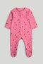 3 Pack Raspberry Sleepsuits - 4