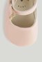Pink Leather Pram Shoes - 4
