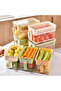 Refrigerator Storage Container - Organizer with Strainer - Vacuum Sealed Lid - 4