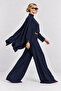 Bat Sleeve Belted Modal Premium Selection Suit Lby0082 Dark Blue - 4