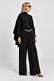 Bat Sleeve Belted Modal Premium Selection Suit Lby0082 Black