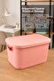 3-Piece 19Lt Storage Box with Lid - In-Cabinet Organizer Basket Decorative Organizer Multi-Purpose Mixed Use - 2