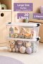 2-Piece Storage Box with Lid - Toy Organization Baby Kids Room Organizer 20Lt Transparent