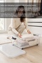 2-Piece 40Lt Large Size Storage Box - Lockable Lid Elora Multi-Purpose Organizer Transparent - 4