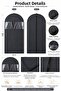 Suit Cover Gamboç 1 Piece 60X100 cm Pvc Windowed Jacket Suit Storage Cover Closet Organizer Organizer Storage Bag Gray - 2