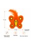 Soothing Butterfly Cat Toy – Furry, Plush, Embroidered 11X11 cm - 3