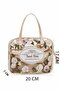 Floral Pattern Transparent Makeup Bag Travel Cosmetic Bag Bath Care Organizer Handbag - 2