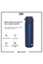 Recycled Plastic Leak-Proof Slim Water Bottle (500 ml) - Recyclon Dark Blue - 2