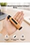 Mini Portable Ashtray with 3 Different Tip Options, Wooden Look, Practical Use