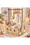 Newborn Baby Gift Box Wooden Hanging Gift Box Train Themed Baby Clothing Presentation Box Birth Gift