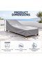Gray Sunbed Protection Cover 260 × 160 × 80 cm Outdoor Furniture Cover - 5