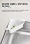 Corner Sink Organizer with Strainer, Triangular Sponge and Wire Basket with Suction Cup, White - 3