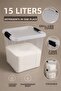 2-Pack 15Lt Deep Elora Storage Box - Bathroom Organizer Lock Lid Organizer Detergent Container Transparent - 3