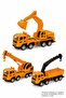 Friction Toy Construction Vehicle Bucket Crane Truck Movable 17 cm