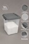 2-Piece 5Lt Lockable Lid Organizer Box - Bathroom Organizer Deep Elora Detergent Storage Box Gray - 3