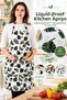 Dirt-Free and Liquid-Proof Kitchen Apron with Adjustable Straps and Double Pockets, Duck Panama Fabric 60X80Cm