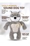 Sesli Kurt Plush Dog Toy - Ribbed Edge (Gray) (35 cm) - 2