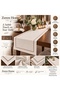 Bronze Piko Cream Color Runner 40X160 cm – Stylish Decorative Tablecloth Runner with Linen Look - 2