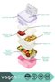 Bento 1010ml New Lunchbox Series, Double Color, Two Layers, One Steel Bowl, Two Mini Food Grade Plastic Containers, 16X10X11.5Cm Size, Stainless Steel Lunch Box, Children's First School Lunch Box, Bpa Free, Special Boxed - 4