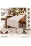 Bronze Piko Cream Color Runner 40X160 cm – Stylish Decorative Tablecloth Runner with Linen Look - 3