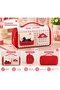 Checkered Easy-To-Carry Handle Large Volume Multi-Compartment Large Size Girls Boys Kids Students Cute Animal Dog Pattern Pastel Color Primary School Middle School Pen Holder Pencil Case - 2