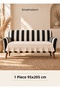 100% Cotton Ruffled Bohemian Sofa Cover - Sofa Bed Cover 7 Different Colors 95X205 cm - 2