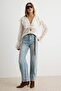 Premium Mavi Tencel Karışımlı Yüksek Bel Straight Jeans TWOAW27JE00200 - 2