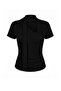 Siyah Transparan Fitted/Vücuda Oturan Fular Yaka Crop/Kısa Fake Triko Örme Bluz TWOAW27BZ00218 - 6