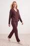 Kahverengi Fırçalı Soft Fitilli Hırka Örme Pijama Takımı THMAW25PT00074 - 3
