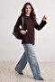 Dark Brown Regular Interlock Plain Knitted Tctaw26Uk00000 - 2